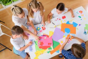 A diverse group of children participating in an engaging afterschool program.